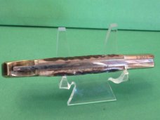 Parker Cut Co. Brown Bone Folding Lock Back 1 of 1 Turkey Etched Bolsters 