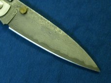 AG RUSSELL HATTORI COWRY X STEEL DAMASCUS SAN MAI LOCKBACK FOLDING POCKET ONE HAND KNIFE KNIVES MIB