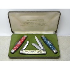 Parker Bicentennial Commemorative The Service Series 1775-1975 Army-Navy-Marines - Imperial Schrade