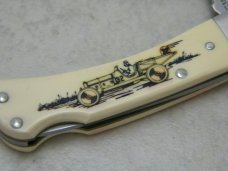 Schrade + USA SC513 Scrimshaw Rolling Thunder Collection Lockback Knife in Box