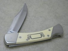 Schrade + USA SC507 Scrimshaw Rolling Thunder Collection Lockback Knife & Pouch in Box