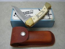 Schrade + USA SC507 Scrimshaw Checkered Flag Collection Lockback Knife & Pouch in Box