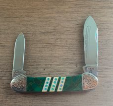 CASE Custom One of a Kind Canoe opal/Mop Etched Bolsters