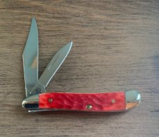 CASE Peanut Red Handles Ichthus Shield
