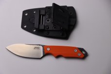 REVO Knives RJ1 Journey Fixed Blade Knife 3.875" Two-Tone Drop Point, Orange G10 Handles, Kydex