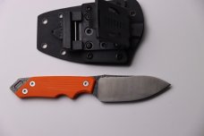 REVO Knives RJ1 Journey Fixed Blade Knife 3.875" Two-Tone Drop Point, Orange G10 Handles, Kydex 