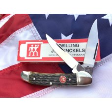 J A Henckels Copperhead Pocket Knife w MM Green Handles Red Shield -NOS