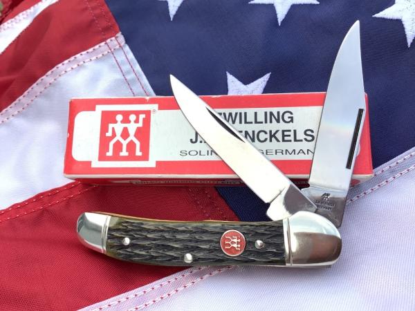 J A Henckels Copperhead Pocket Knife w/ MM Green Handles +Red Shield -NOS J A Henckels Copperhead Pocket Knife w/ MM Green Handles +Red Shield -NOS