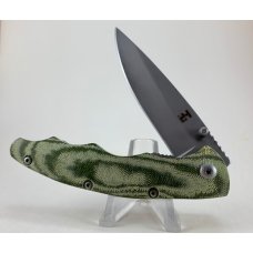 Custom Folder by 3G, OD Green Canvas Micarta Liner Lock