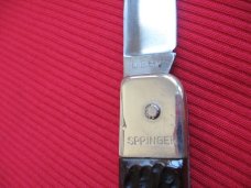 Rare Vintage Solingen Cutlery Germany Slide Button Bone Switchblade Knife