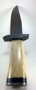 Buck & Bear 6.5” Damascus Fixed Blade Knife/Sheath