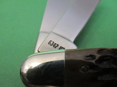 Case XX 1987 Raised Letter Shield Bone Stockman Pattern # 6347 HP