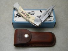Schrade + USA SC507 Scrimshaw Rolling Thunder Collection Lockback Knife & Pouch in Box