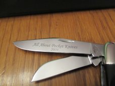 Canal Street Cutlery Ebony 4" Serpentine Stockman # 3151343 Made for AAPK
