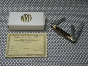 Uncle Henry Schrade + USA 897UH Staglon Friends of NRA Stockman Knife in Box