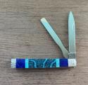 Case Baby Doctor Pill Buster One of a Kind Lapis, Turquoise, Fossil