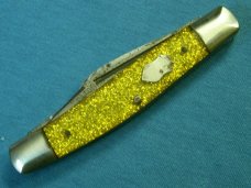 VINTAGE FIGHTING ROOSTER GOLD PIECE STOCKMAN FRANK BUSTER FANCY FOLDING POCKET KNIFE KNIVES OLD