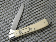Schrade + USA SC503 Scrimshawed Slimline Trapper Linerlock Knife