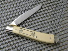 Schrade + USA SC503 Limited Edition Scrimshawed Slimline Trapper Linerlock Knife