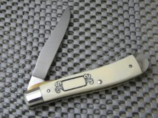 Schrade + USA SC503 "Schrade Scrimshaw" Slimline Trapper Linerlock Knife
