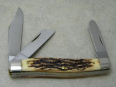 Schrade + USA 885UH Uncle Henry Staglon King Ranch Stockman Knife