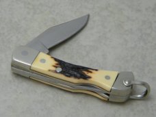 Uncle Henry Schrade + LB2 USA Staglon Lit'l Bear Lockback Knife with Bale c.1980's