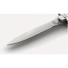 NEW A.G.A. CAMPOLIN 9" MALTESE GENUINE STAG MODIFIED BAYONET BLADE NICKEL SILVER BOLSTERS - W/POUCH