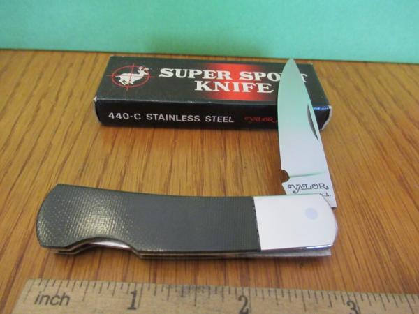Valor Miami USA  Linen Green Micarta Folding Lock Back Made in Japan Model #354