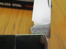 Valor Miami USA  Linen Green Micarta Folding Lock Back Made in Japan Model #354