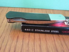 Valor Miami USA  Linen Green Micarta Folding Lock Back Made in Japan Model #354