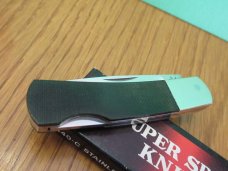 Valor Miami USA  Linen Green Micarta Folding Lock Back Made in Japan Model #354