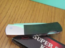 Valor Miami USA  Linen Green Micarta Folding Lock Back Made in Japan Model #354