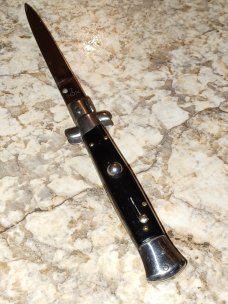 Vintage J Inox Black Stiletto 8".