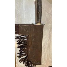 SCHMIDT & ZIELER STAG HANDLE BOWIE MOUNTAIN MAN AND SHEATH