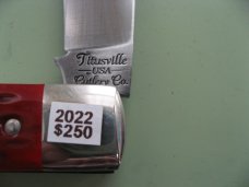 DANIELS FAMILY KNIFE BRANDS-TITUSVILLE CUTLERY-BIG EASY COTTON KNIFE-PRECIOUS STONE BONE #2