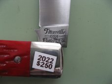 DANIELS FAMILY KNIFE BRANDS-TITUSVILLE CUTLERY-BIG EASY COTTON KNIFE-PRECIOUS STONE BONE #1