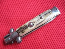 Vintage "INOX" Italian 7" Stag STILETTO Switchblade Knife.