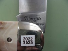 DANIELS FAMILY KNIFE BRANDS-TITUSVILLE CUTLERY-MOTHER HUBBARD SUNFISH-MAMMOTH BARK IVORY