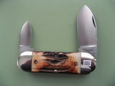 DANIELS FAMILY KNIFE BRANDS-TITUSVILLE CUTLERY-MOTHER HUBBARD SUNFISH-BURNT STAG