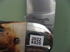 DANIELS FAMILY KNIFE BRANDS-TITUSVILLE CUTLERY-MOTHER HUBBARD SUNFISH-BURNT STAG