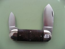 DANIELS FAMILY KNIFE BRANDS-TITUSVILLE CUTLERY-MOTHER HUBBARD SUNFISH-CHOCOLATE MAPLE BURL