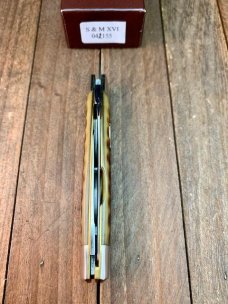 Schatt and Morgan 16th Anniversary Series Stock Half Whittler Amber Jigged Bone 2006