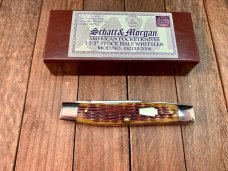 Schatt and Morgan 16th Anniversary Series Stock Half Whittler Amber Jigged Bone 2006