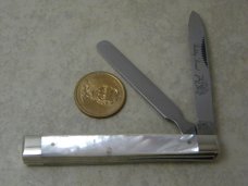 Bulldog Brand Solingen Germany PROTOTYPE Mother of Pearl Doctors Knife