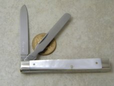 Bulldog Brand Solingen Germany PROTOTYPE Mother of Pearl Doctor's Knife 