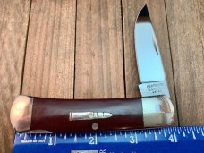 A.G. Russell  Cartridge Lockback Seki Japan Burgundy Micarta Handles