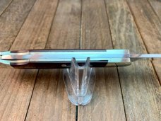 A.G. Russell  Cartridge Lockback Seki Japan Burgundy Micarta Handles