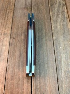 A.G. Russell  Cartridge Lockback Seki Japan Burgundy Micarta Handles