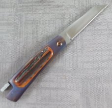 Vincenzo Balistreri Native Taillock..Titanium frame..Sambar Stagi inlays..4" cllsd..AEB-L..slim