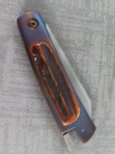 Vincenzo Balistreri Native Taillock..Titanium frame..Sambar Stagi inlays..4" cllsd..AEB-L..slim